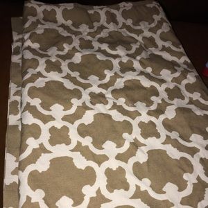2 panels of beige and cream curtains, Target Brand